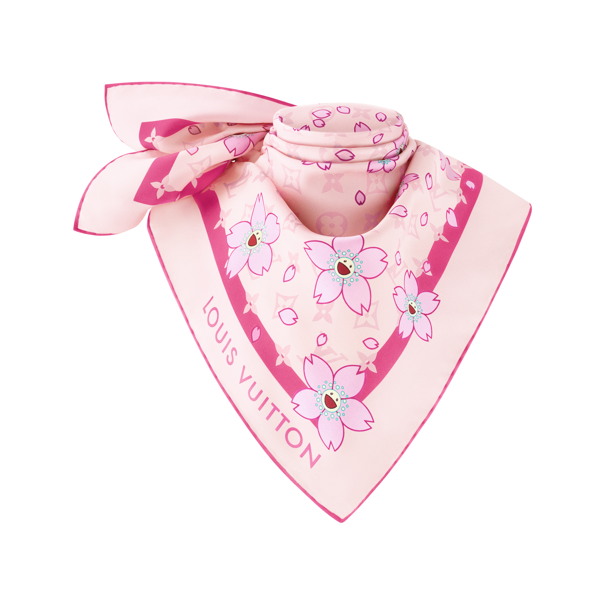 LV x TM Monogram Cherry Blossom Square 70 S00 in Women