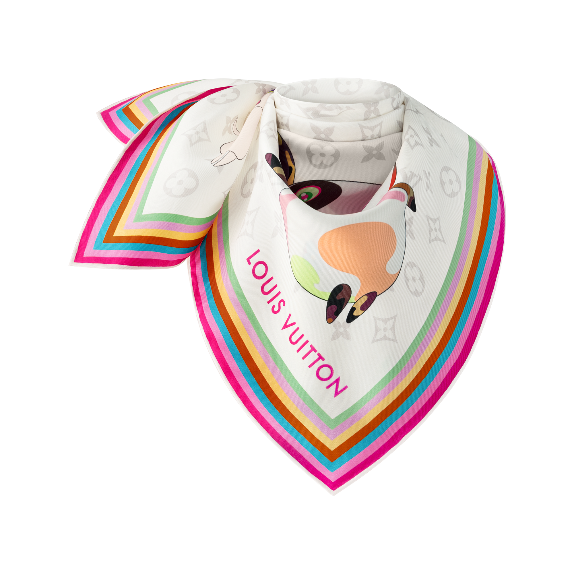 LV x TM Monogram Superflat Characters Square 70 S00 in Women