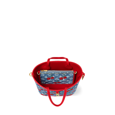 LV x TM Neverfull Inside Out BB Monogram Denim in Bags and Small Leather Goods's Women Bags LV Icons collections by Louis Vuitton (Product zoom)