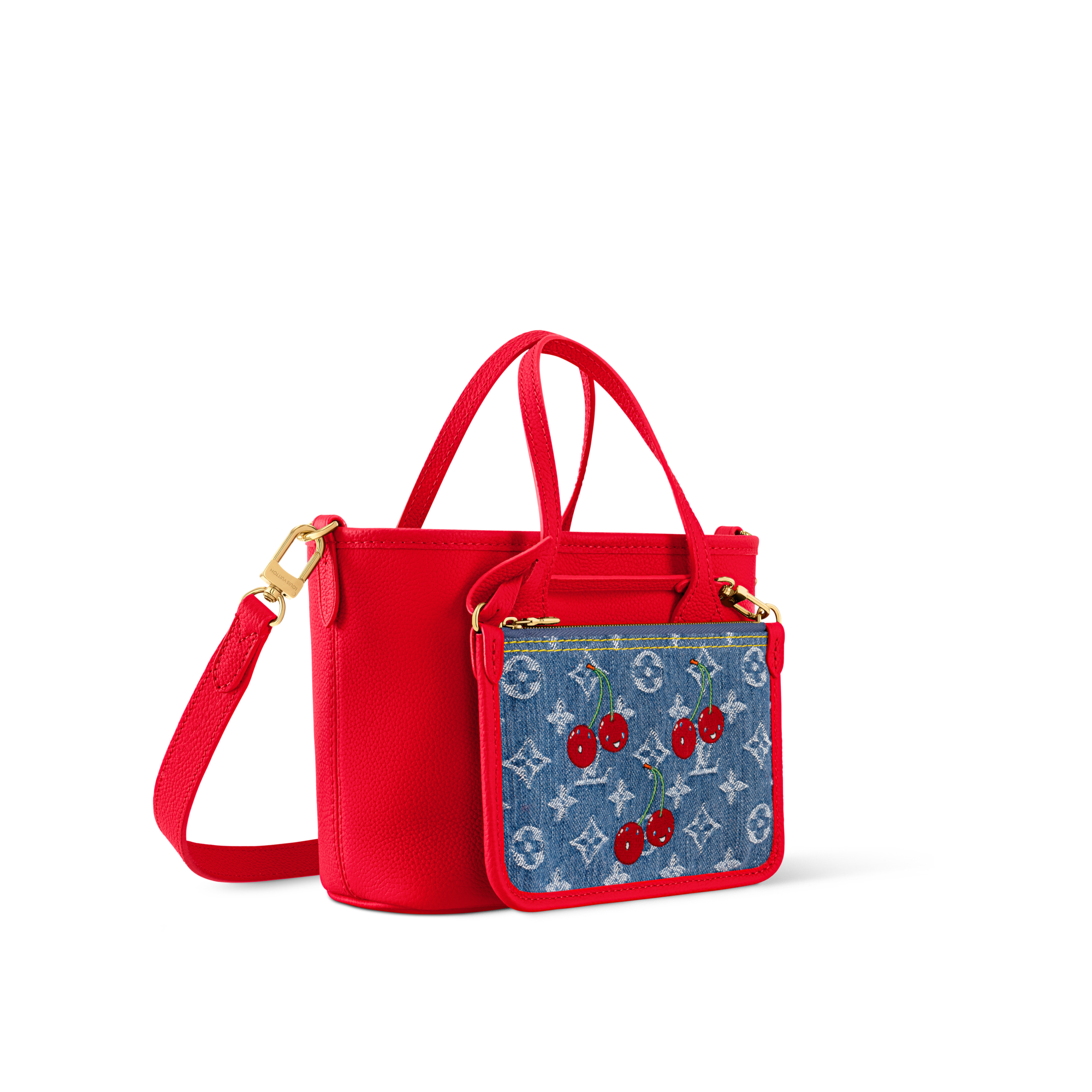 LV x TM Neverfull Inside Out BB   Monogram Denim in Bags and Small Leather Goods
