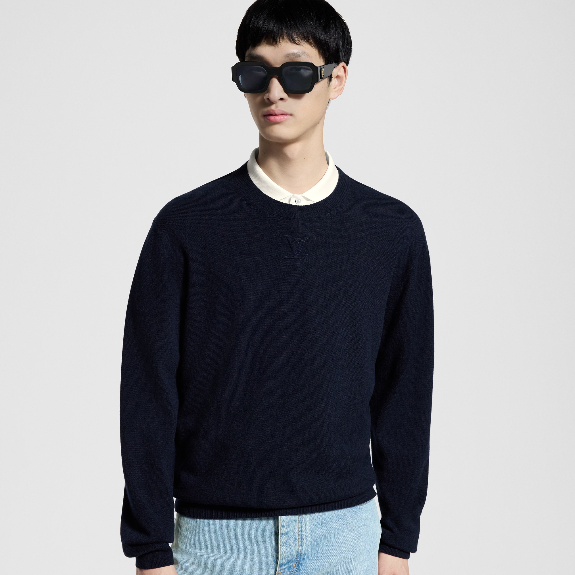 LVSE LV Embossed Crewneck  in Men