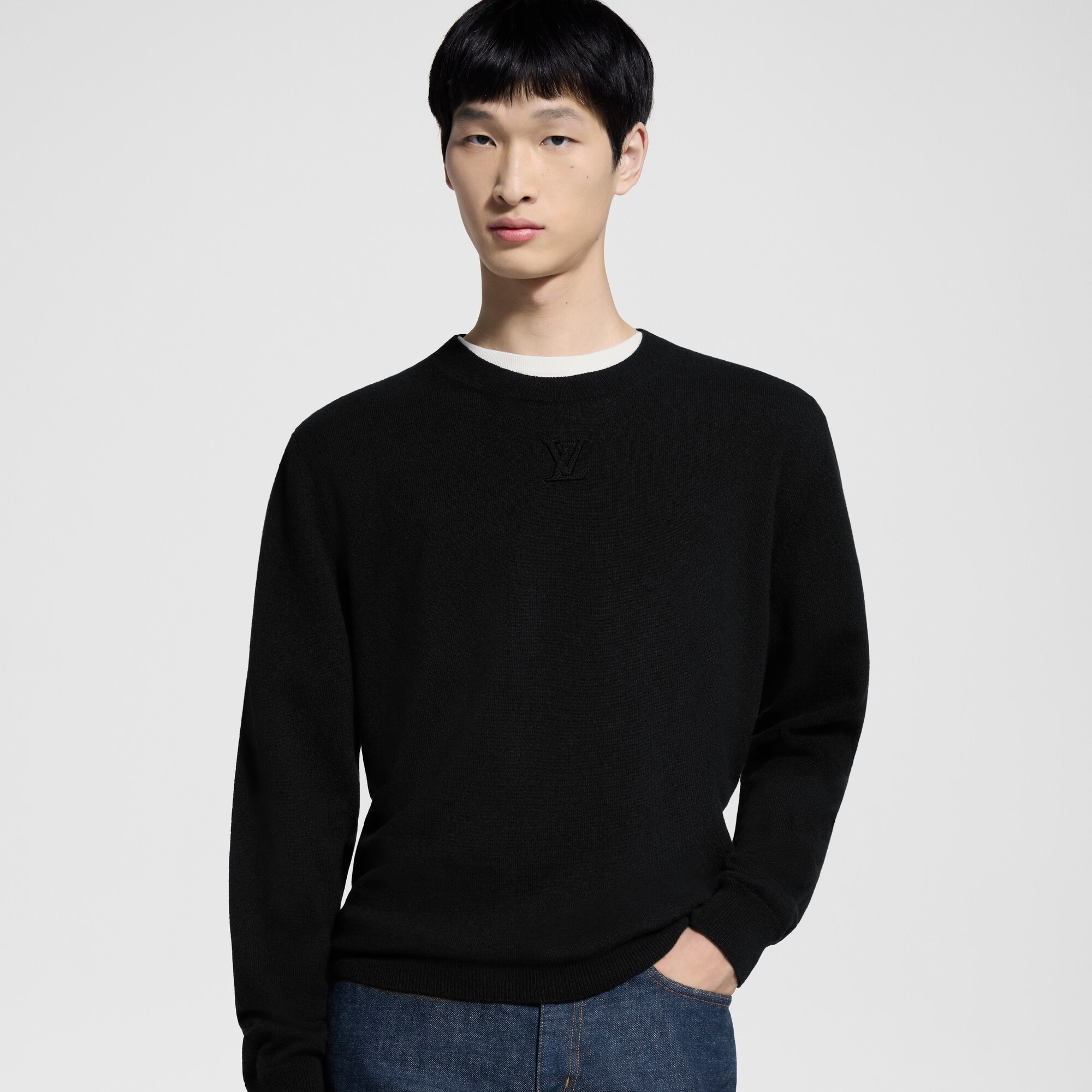 LVSE LV Embossed Crewneck  in Men