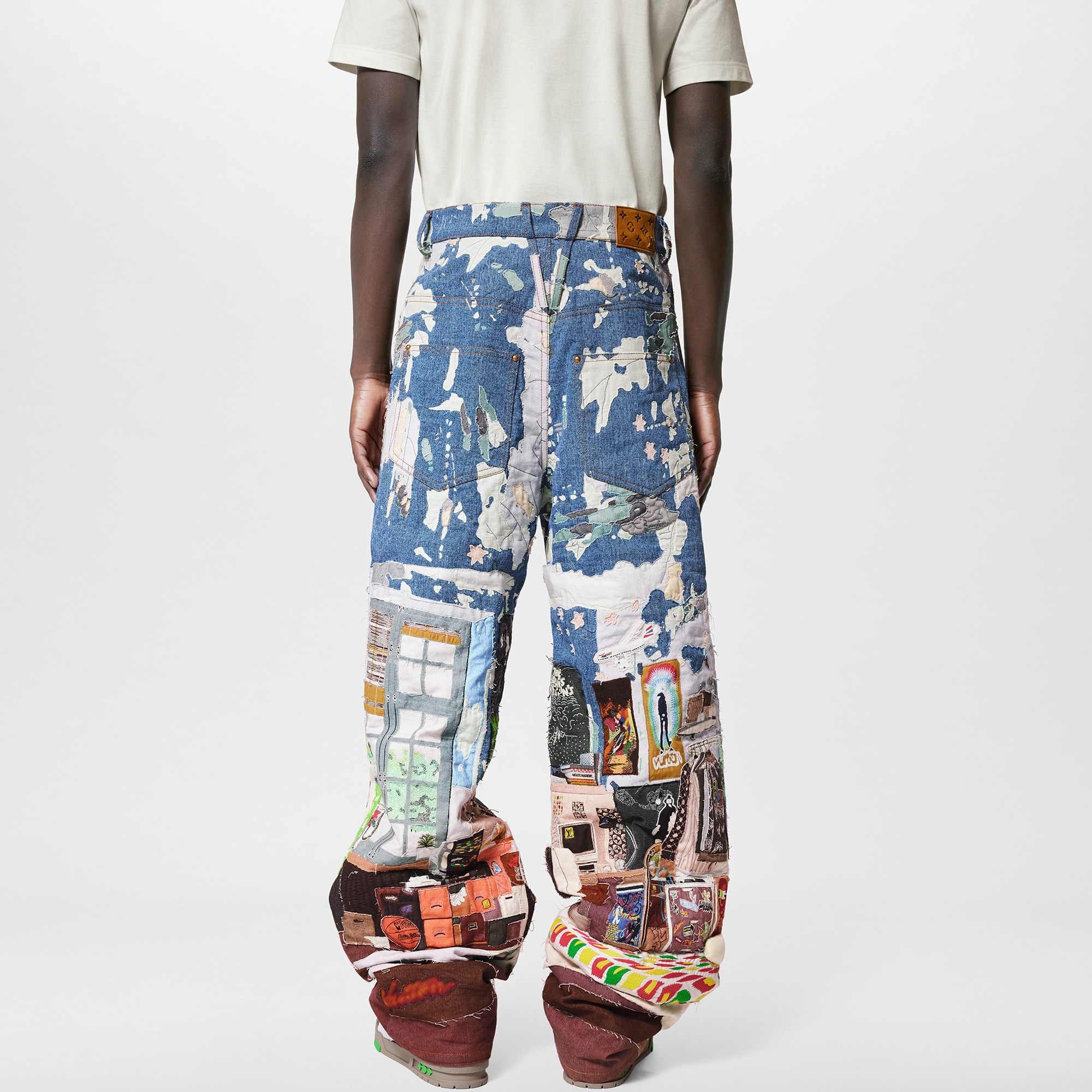 Made To Order Embroidered Baggy Pants  in Men