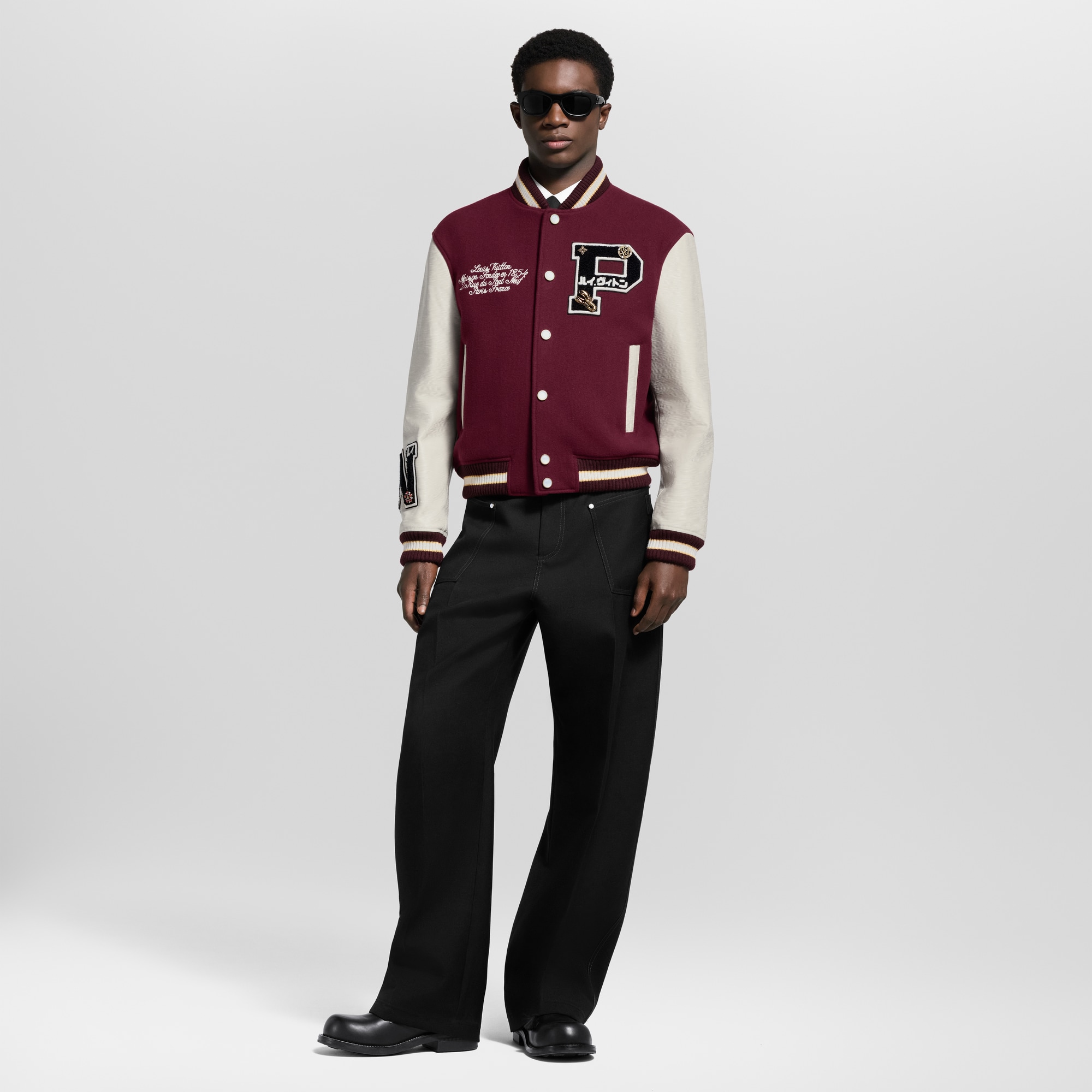 Made To Order Epi Leather Varsity Jacket  in Men