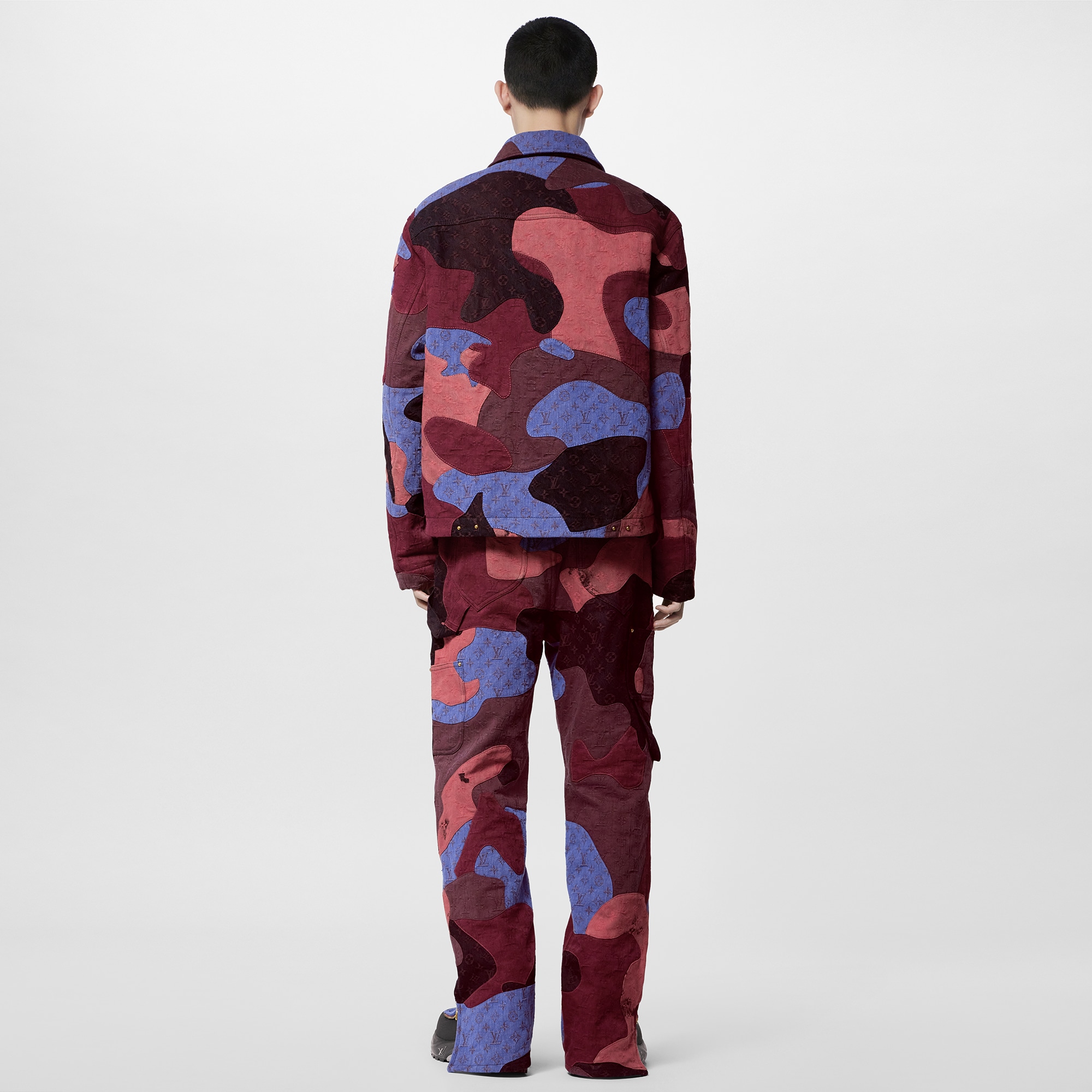 Made To Order Monogram Patchworked Portrait Denim Jacket  in Men