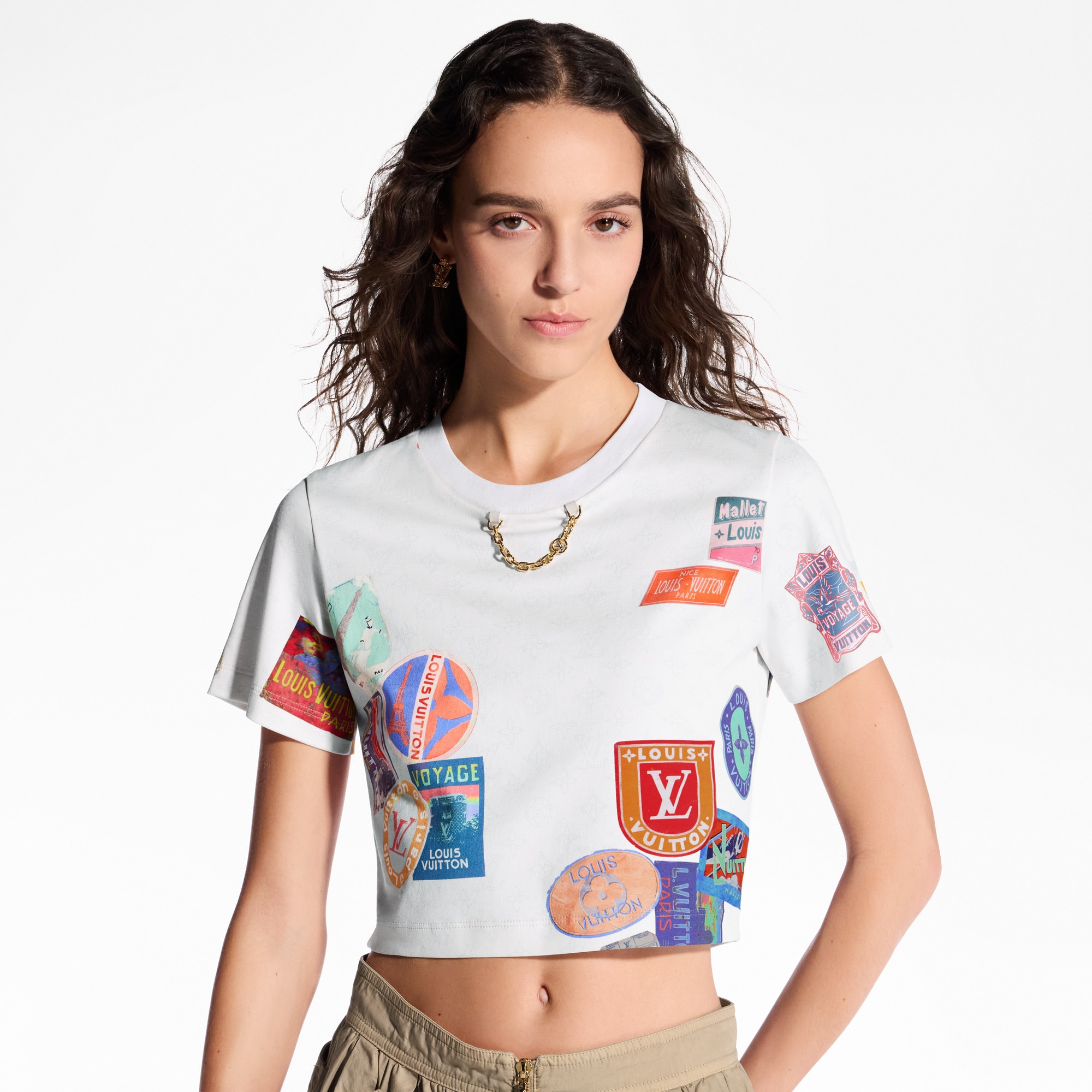 Mahina Patch Print Crop Top  in Women