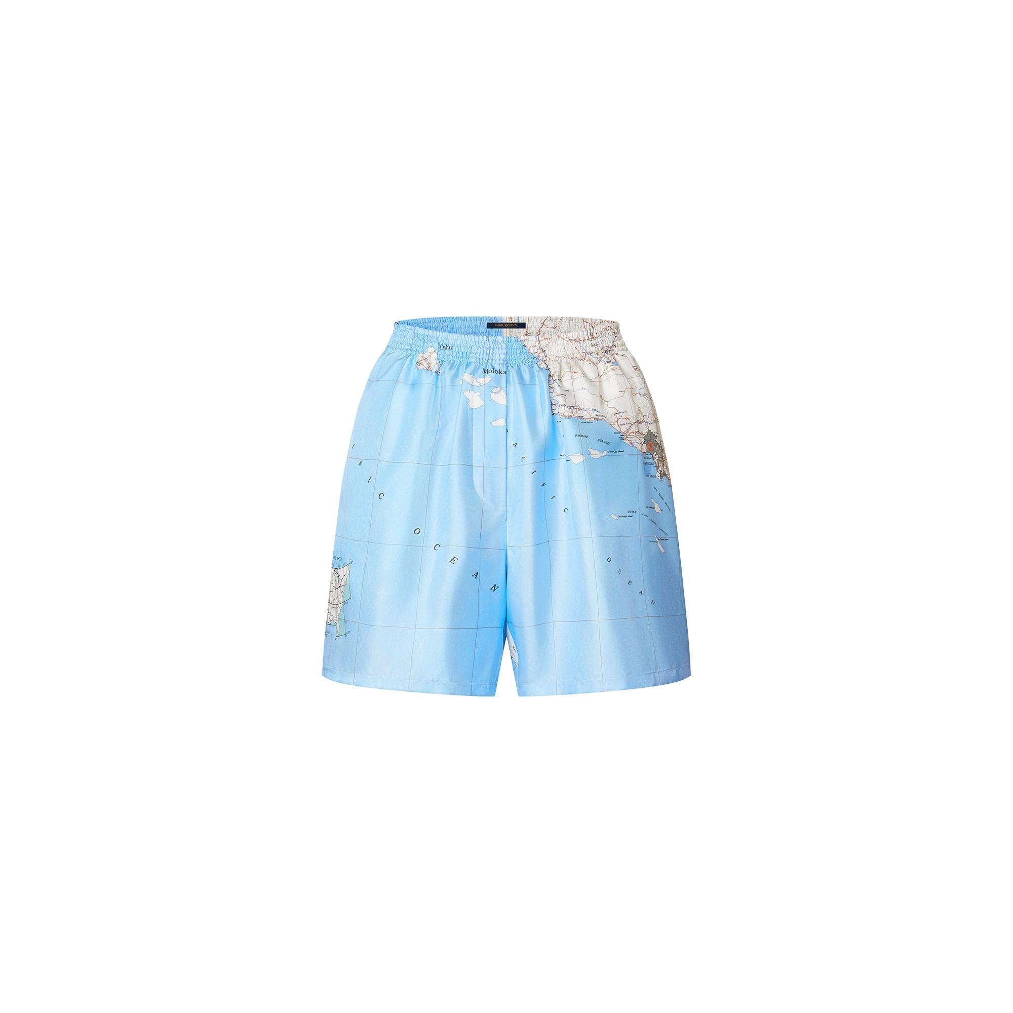 Map Print Pajama Shorts - Ready to Wear 