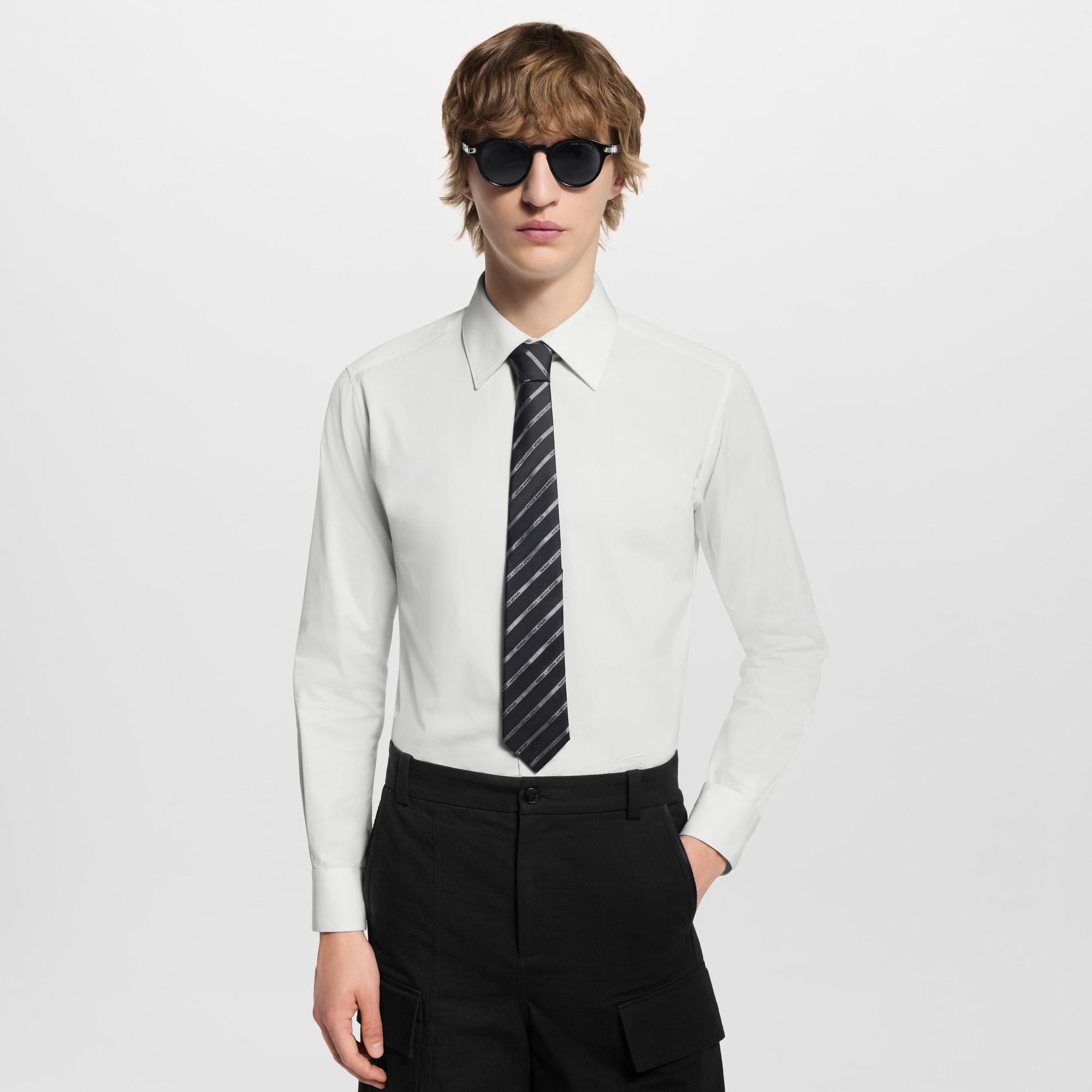 Marque L.Vuitton Deposée Stripes Tie S00 in Men