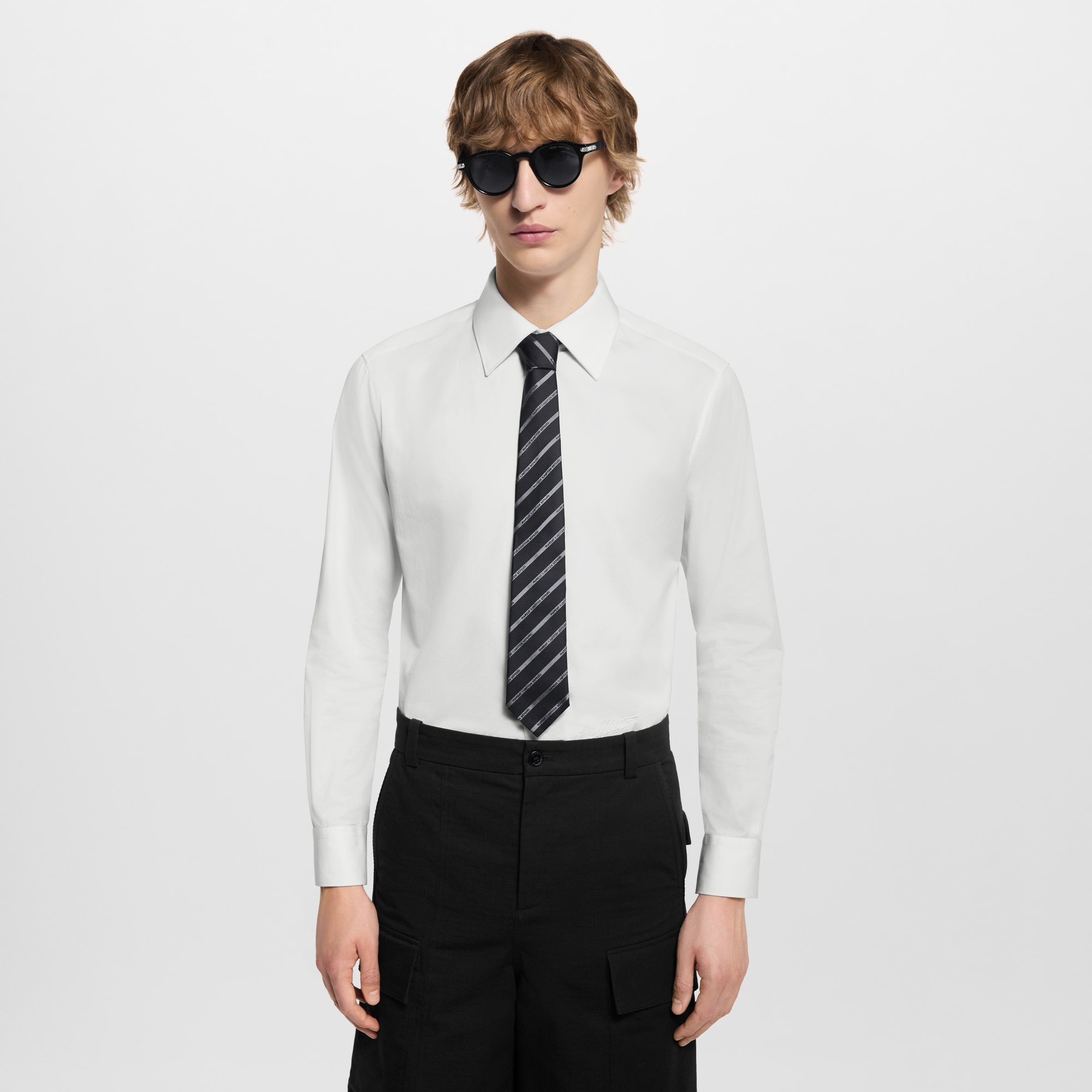 Marque L.Vuitton Deposée Stripes Tie S00 in Men