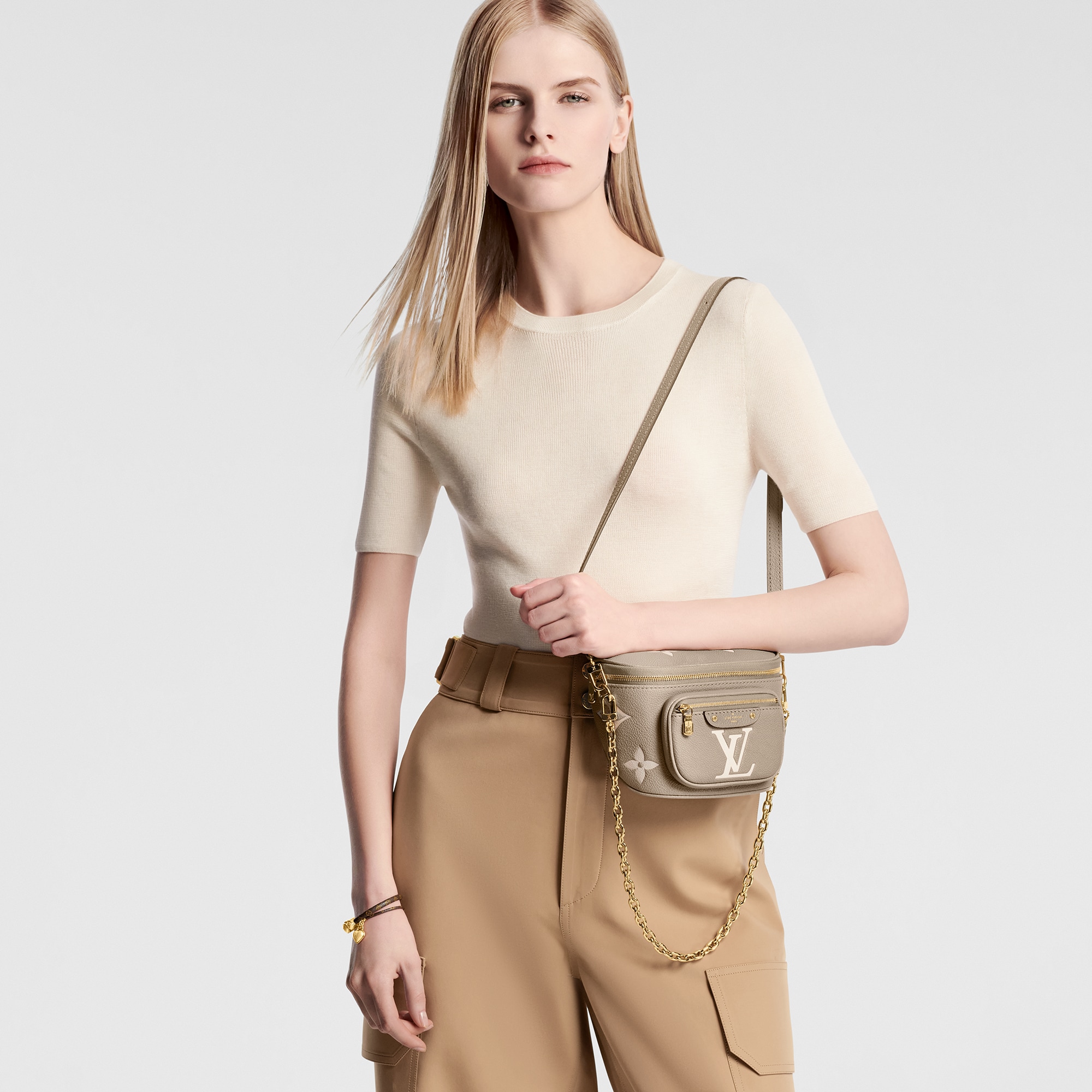 Mini Bumbag Bicolor Monogram Empreinte Leather in Women