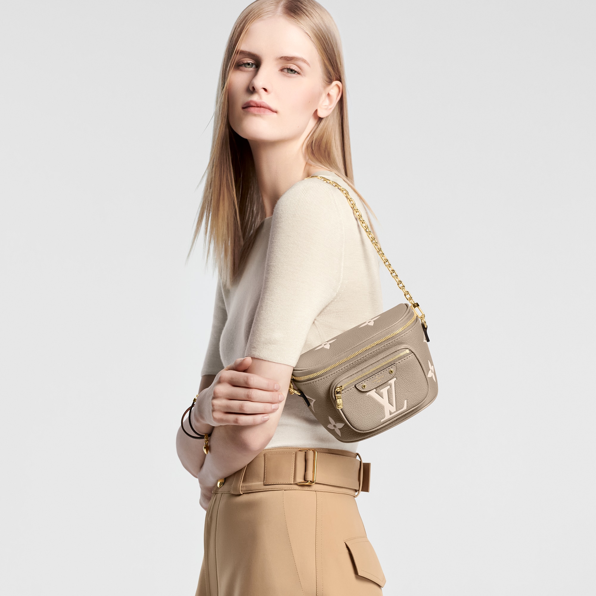 Mini Bumbag Bicolor Monogram Empreinte Leather in Women