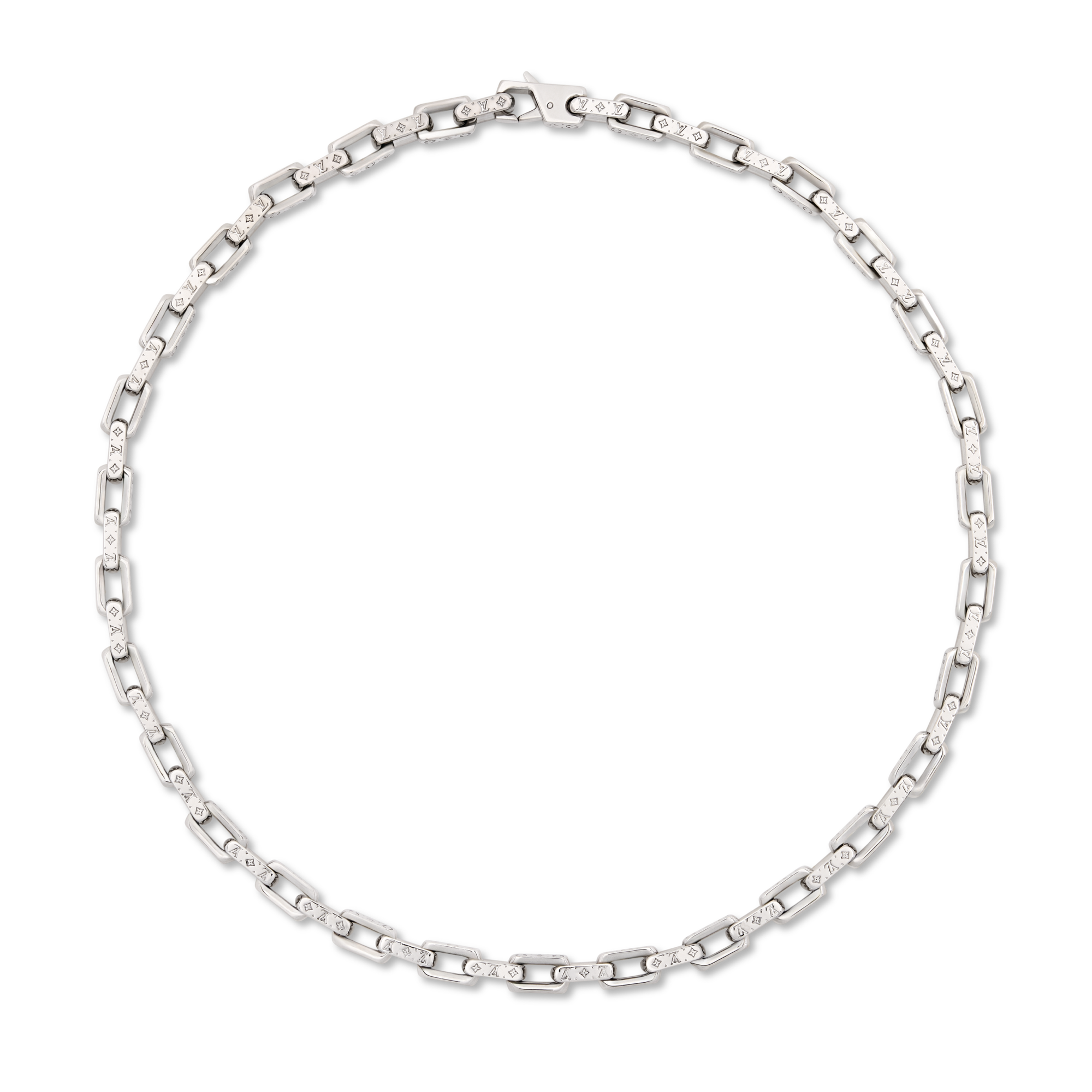 Mini Monogram Chain Necklace S00 in Men