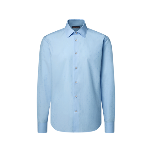 Mini Monogram Long-Sleeved Cotton Poplin Shirt in Men's Ready-to-Wear Shirts collections by Louis Vuitton (Product zoom)