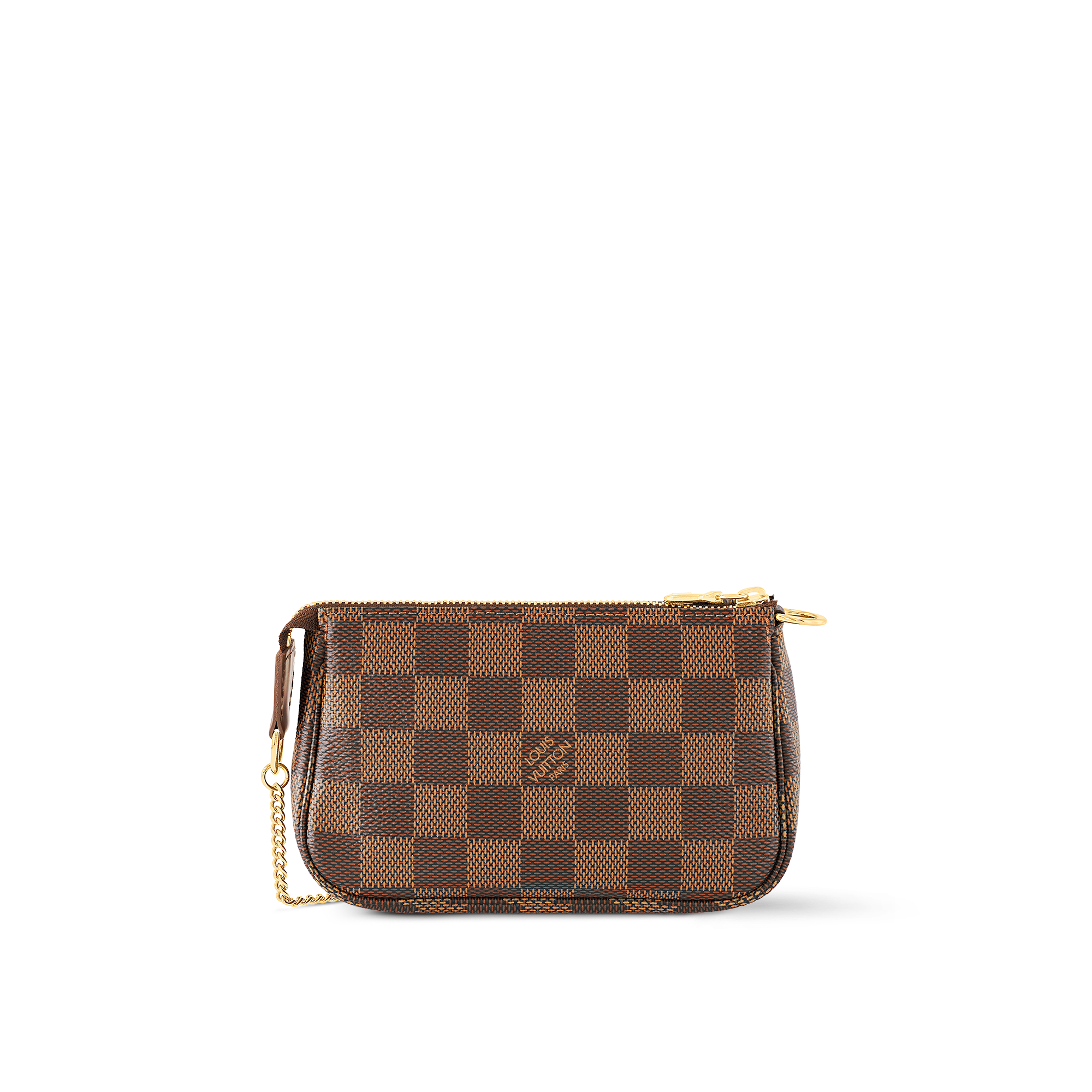 Mini Pochette Accessoires Damier Ebene Canvas in Women