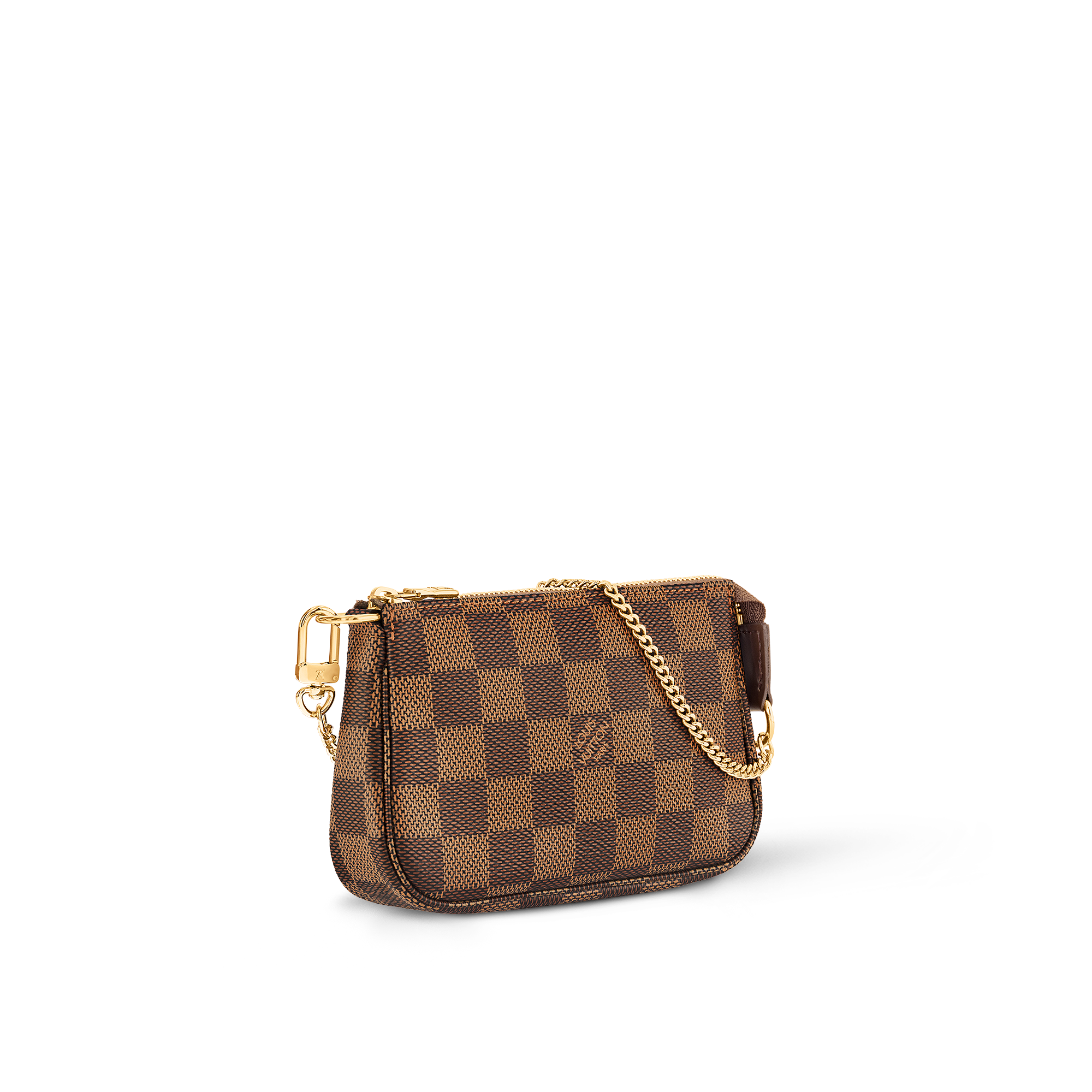 Mini Pochette Accessoires Damier Ebene Canvas in Women