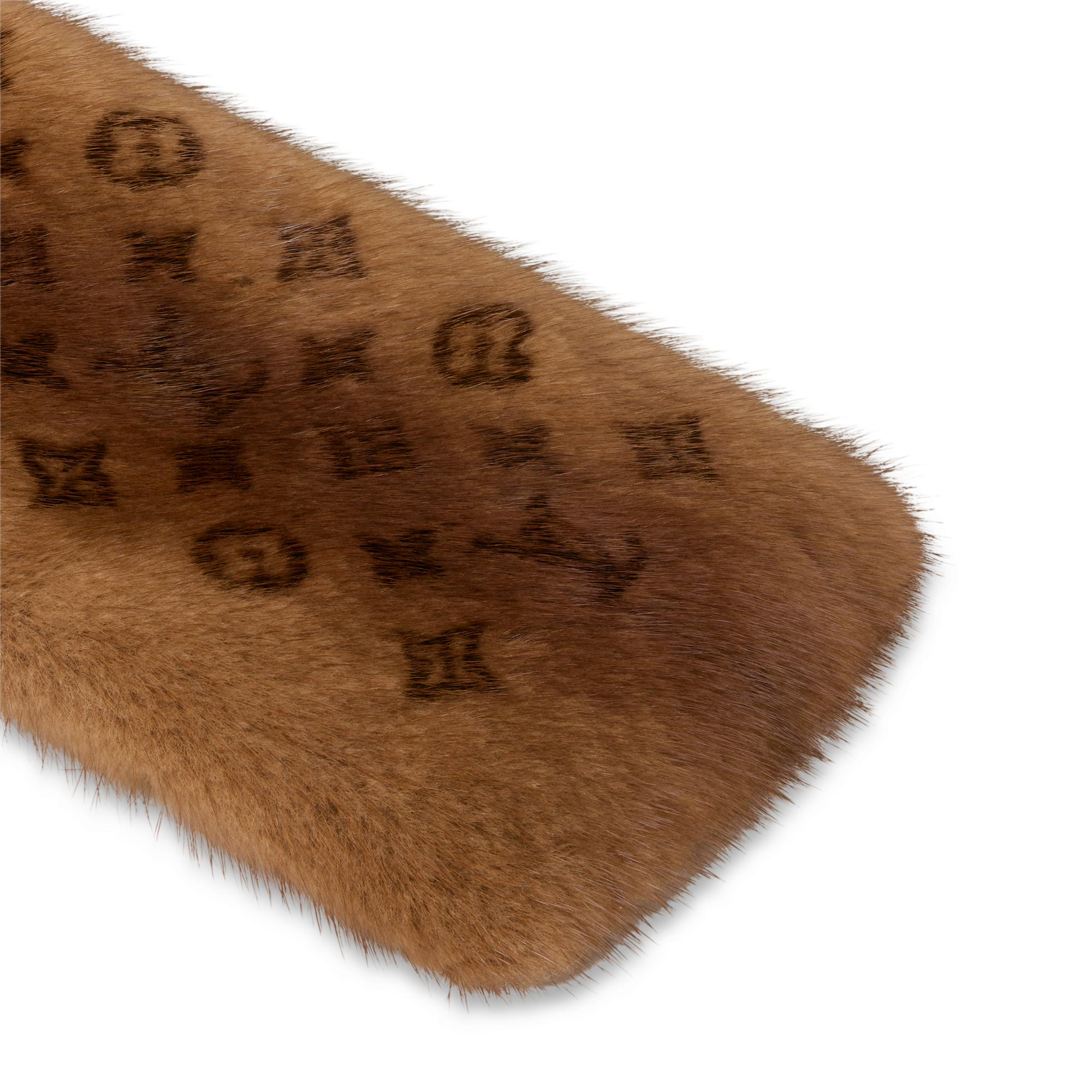 Mink Monogram Scarf S00 in Women