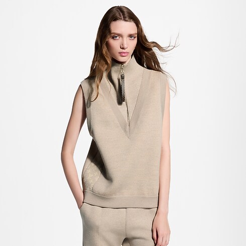 Monogram Accent Half-Zip Top in Women's Ready-to-Wear Knitwear collections by Louis Vuitton (Product zoom)