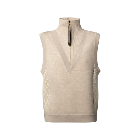 Monogram Accent Half-Zip Top in Women's Ready-to-Wear Knitwear collections by Louis Vuitton (Product zoom)