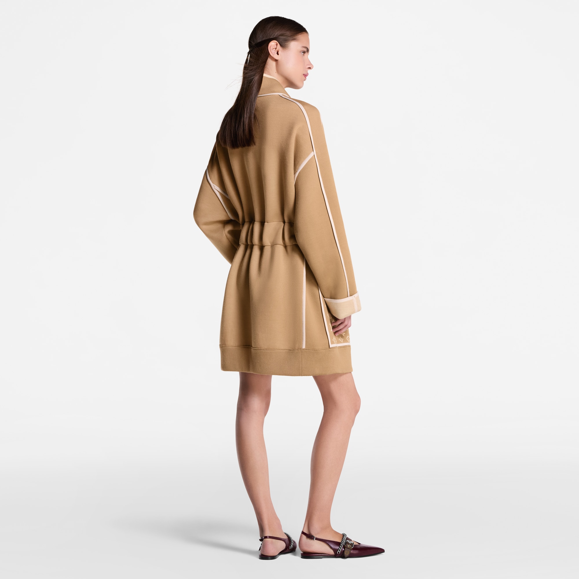 Monogram Accent Knitted Coat  in Women