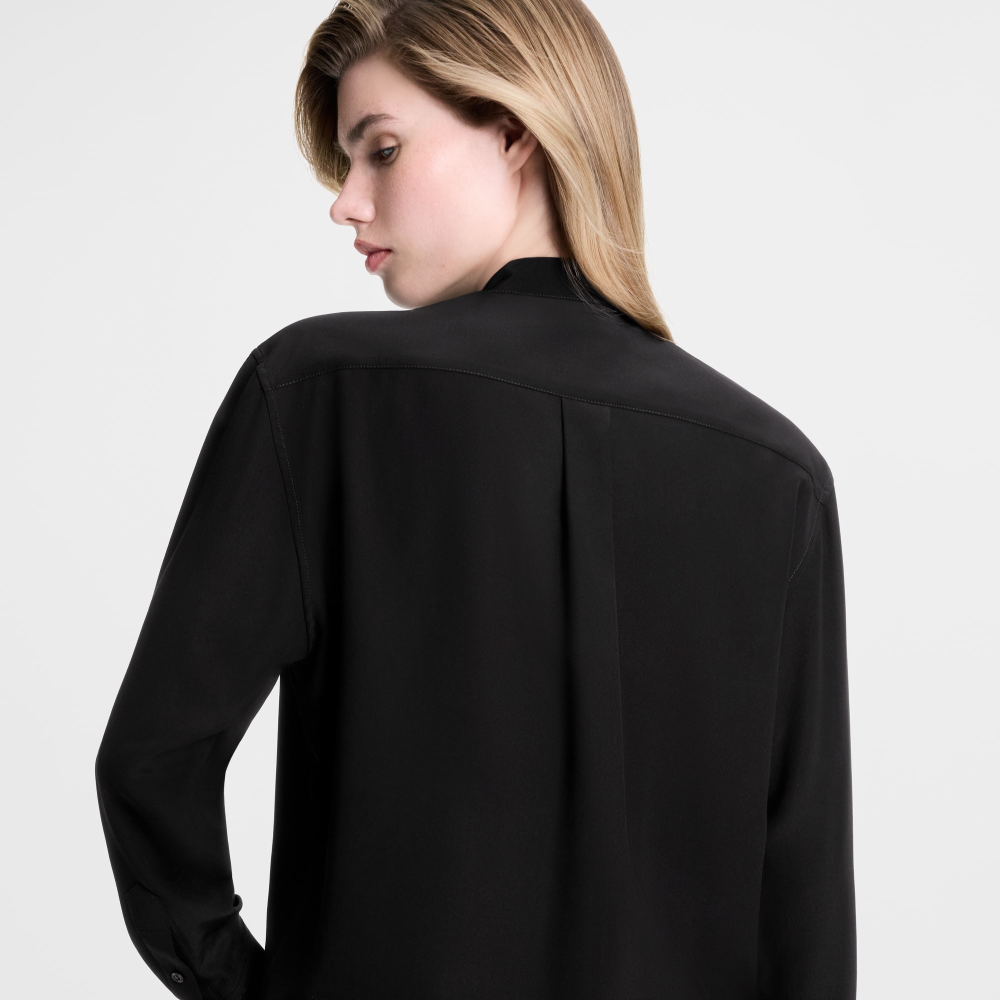 Monogram Accent Lavallière Blouse  in Women