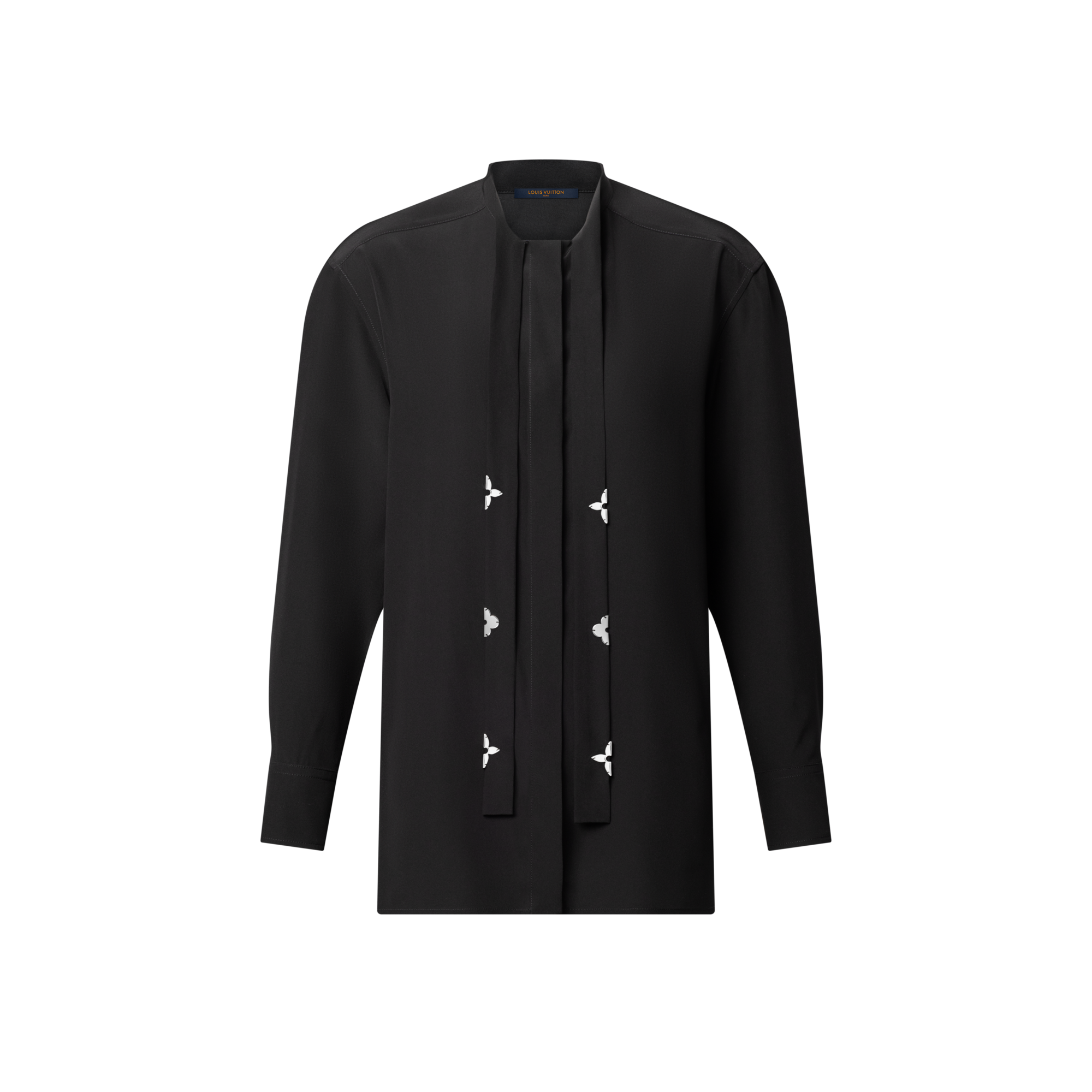 Monogram Accent Lavallière Blouse  in Women