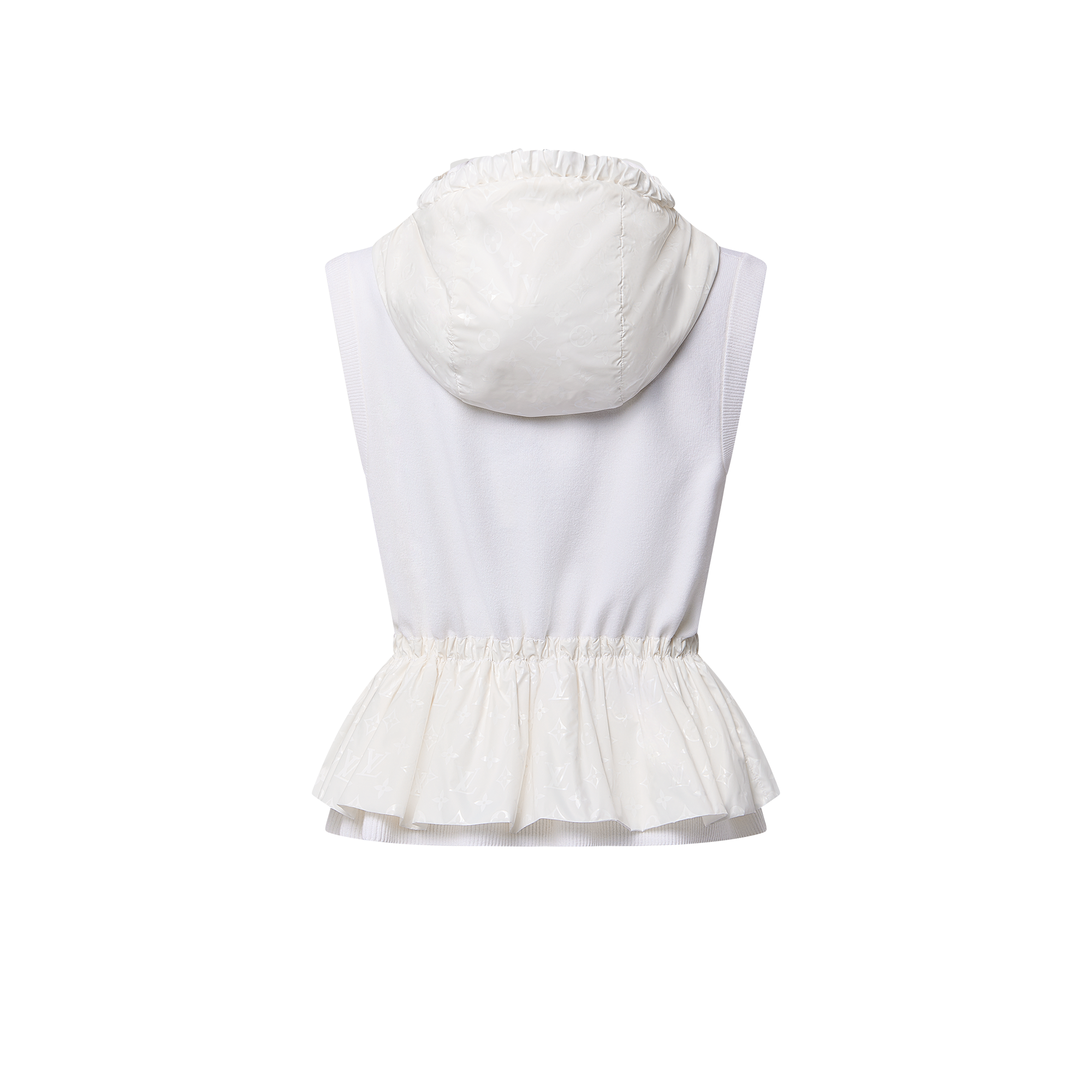 Monogram Accent Peplum Gilet  in Women