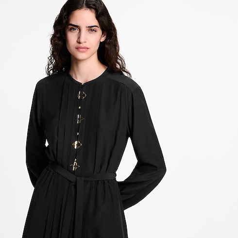Monogram Accent Pleat Dress in Women's Ready to Wear Dresses collections by Louis Vuitton (Product zoom)