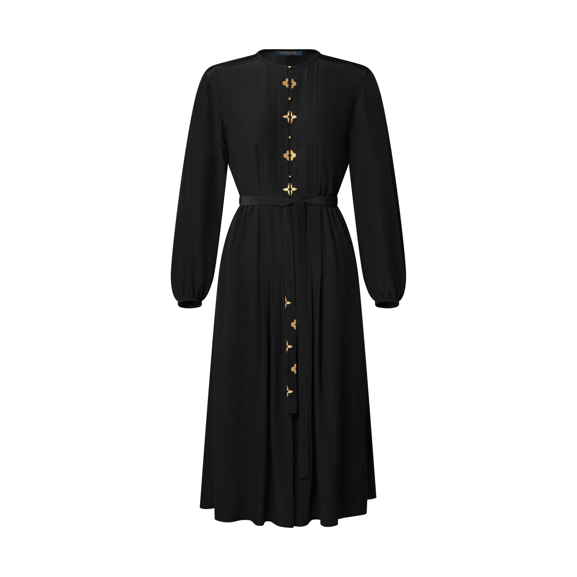 Monogram Accent Pleat Dress   in Women