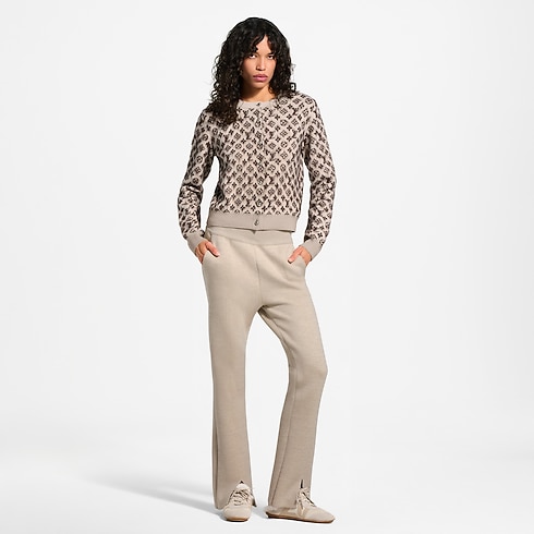 Monogram Accent Split Hem Knit Pants in Women's Ready-to-Wear Knitwear collections by Louis Vuitton (Product zoom)