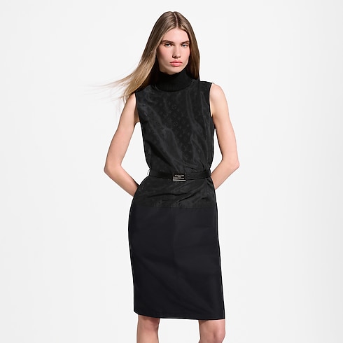 Monogram Accent Taffeta Dress in Women's Ready-to-Wear Dresses collections by Louis Vuitton (Product zoom)