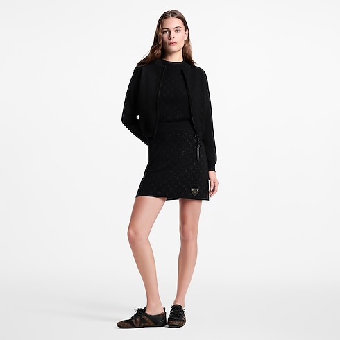 Monogram Accent Zip-Up Knit Jacket in Women's Ready to Wear Coats and Jackets collections by Louis Vuitton (Product zoom)