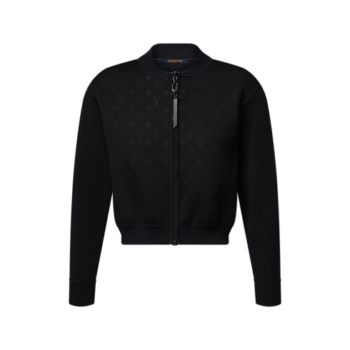 Monogram Accent Zip-Up Knit Jacket in Women's Ready to Wear Coats and Jackets collections by Louis Vuitton (Product zoom)