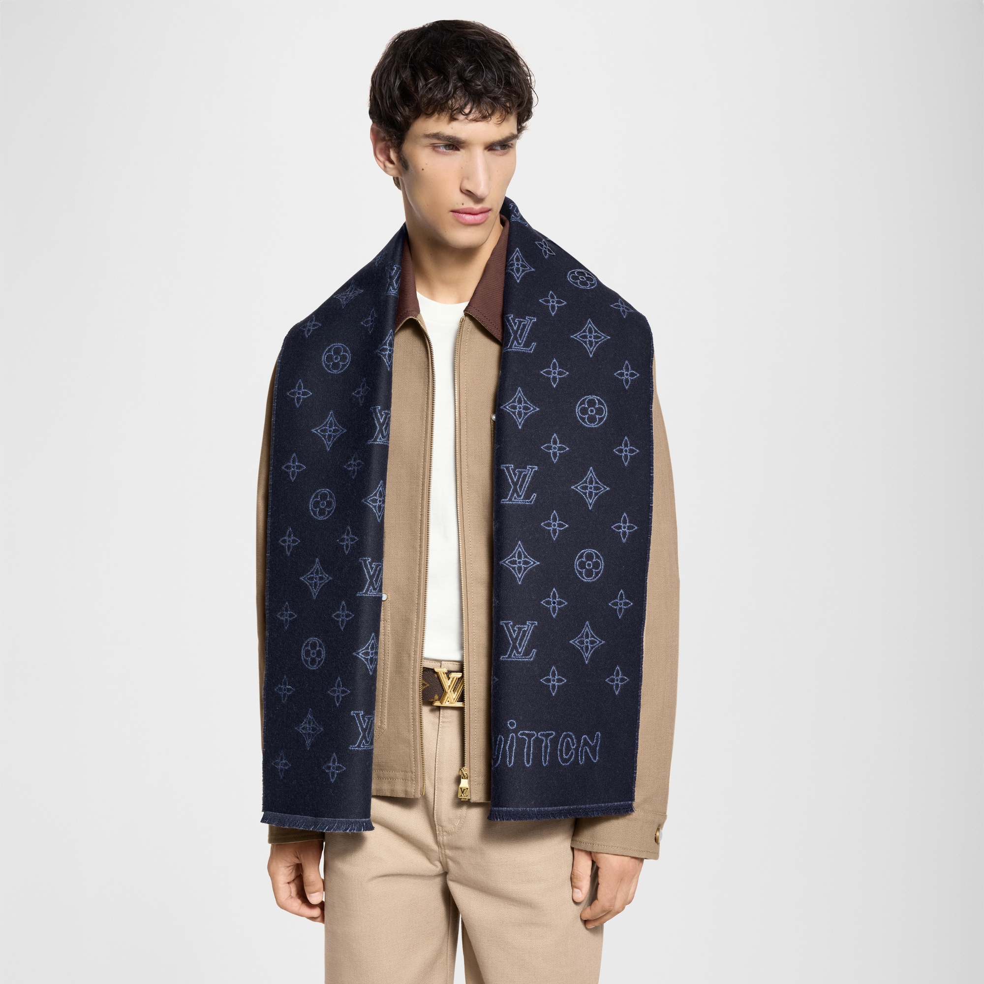 Monogram Blast Scarf S00 in Men