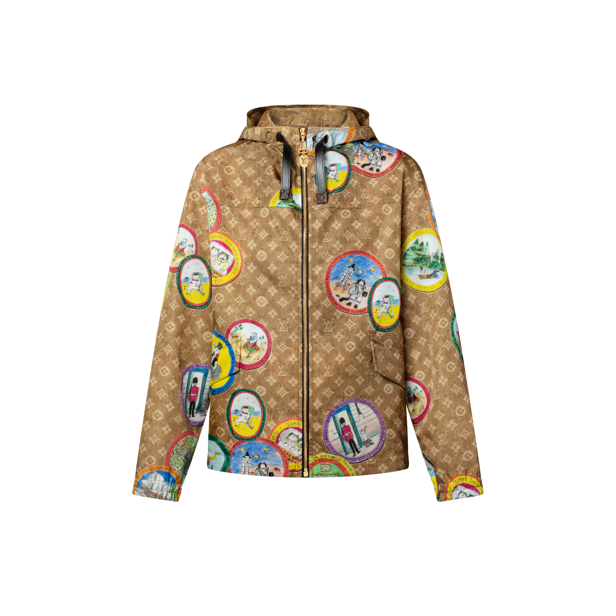 Monogram Cat Stamp Parka  in Women