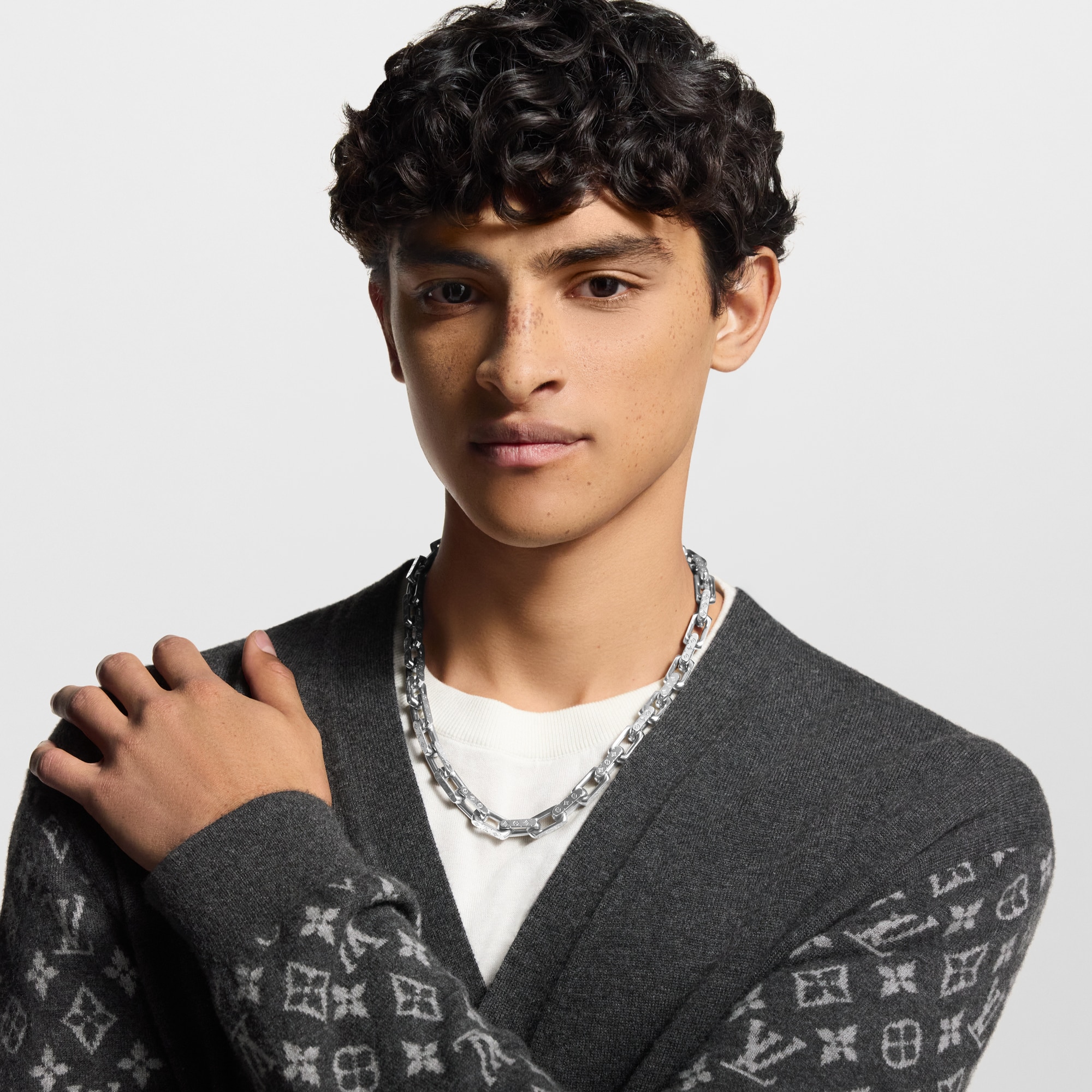 Monogram Chain Necklace S00 in Men