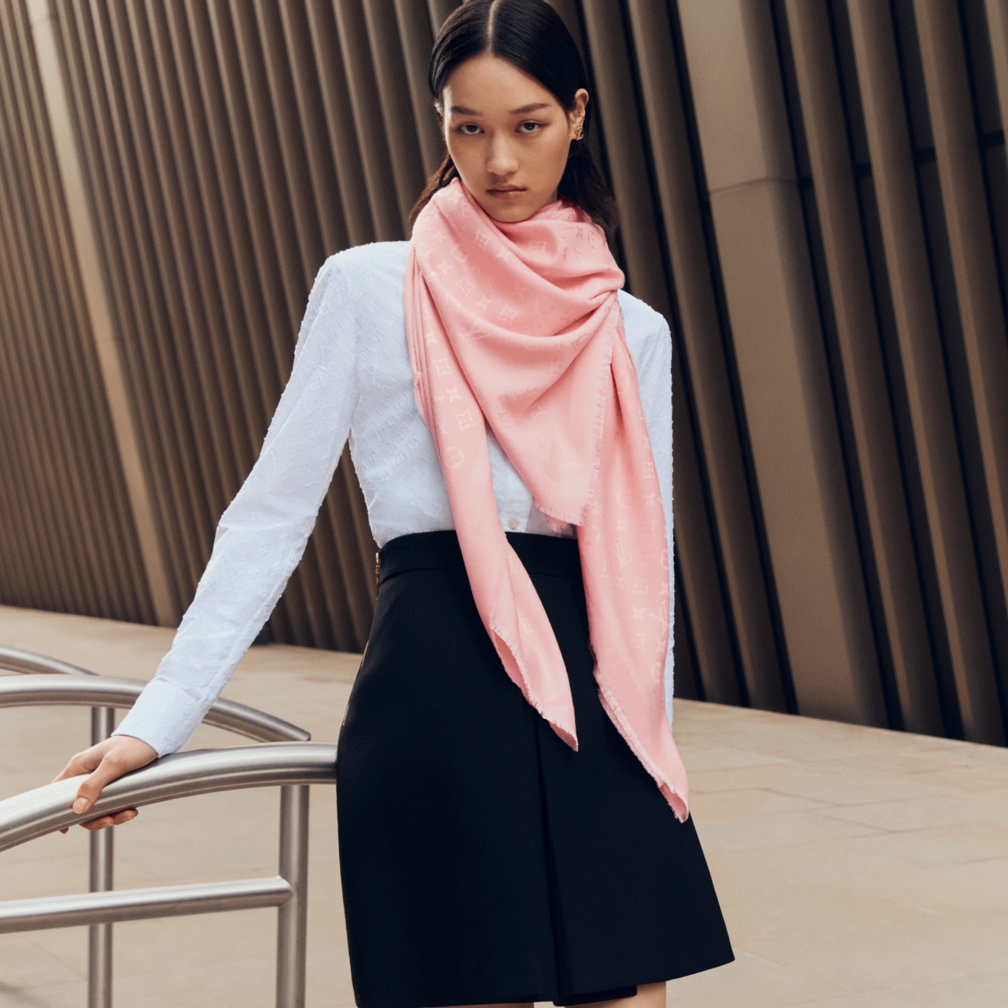 Monogram Classic Shawl S00 in Women