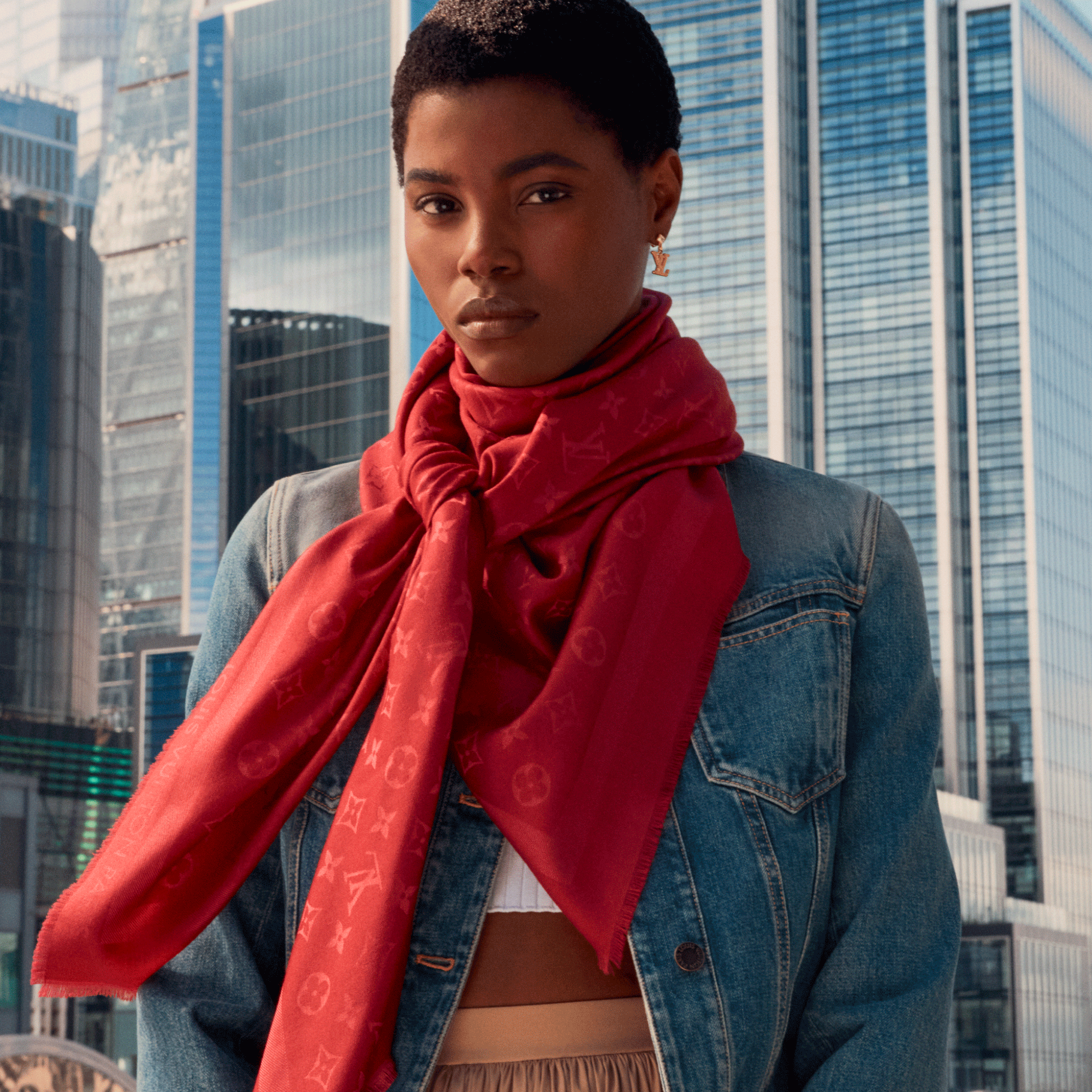 Monogram Classic Shawl S00 in Women