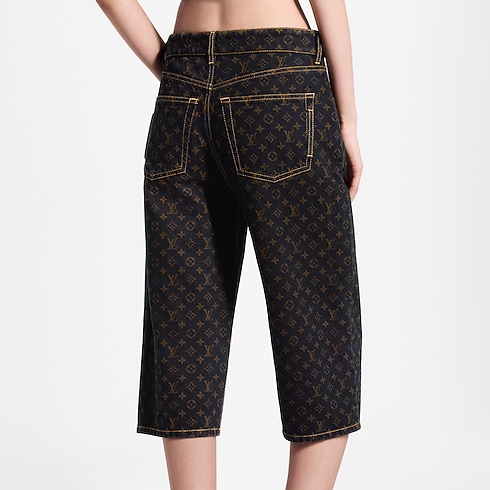 Monogram Denim Bermuda Shorts in Women's Ready-to-Wear Skirts and Shorts collections by Louis Vuitton (Product zoom)