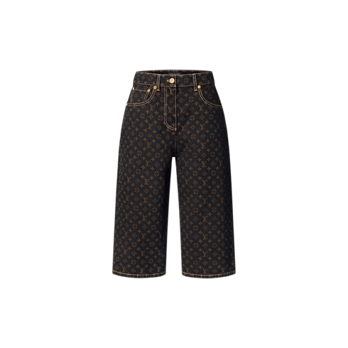 Monogram Denim Bermuda Shorts in Women's Ready-to-Wear Skirts and Shorts collections by Louis Vuitton (Product zoom)