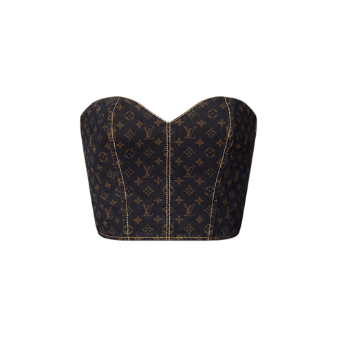 Monogram Denim Bustier in Women's Ready-to-Wear Tops collections by Louis Vuitton (Product zoom)