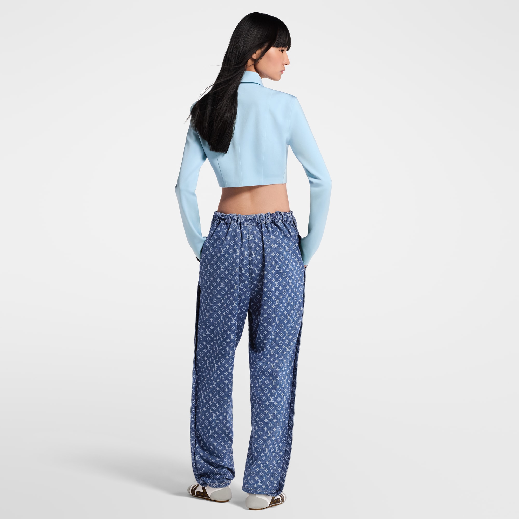 Monogram Denim Pants  in Women