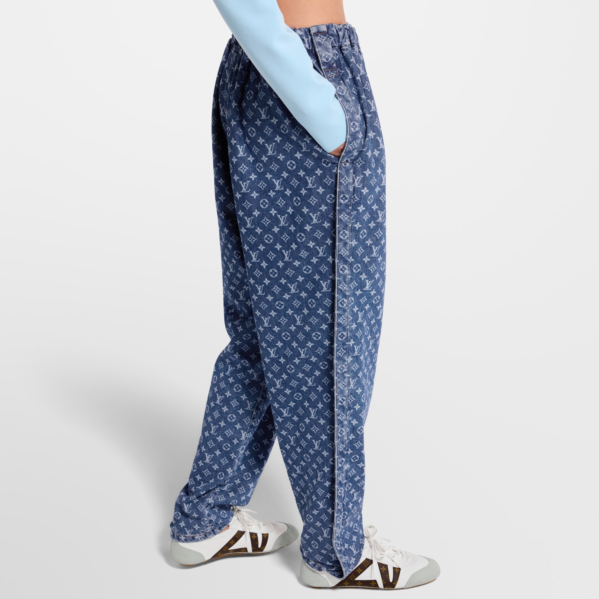 Monogram Denim Pants  in Women