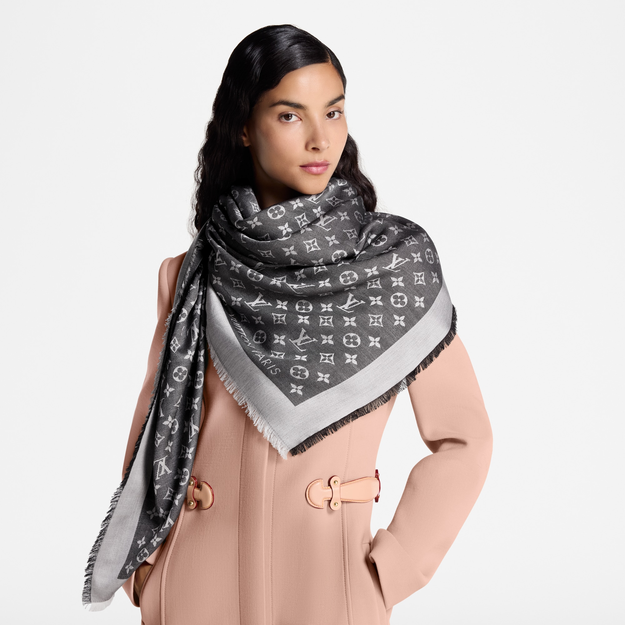 Monogram Denim Shawl S00 in Women