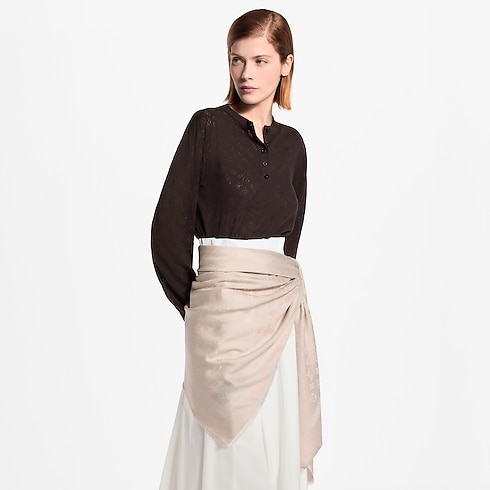 Monogram Denim Shawl S00 in Women's Accessories Shawls collections by Louis Vuitton (Product zoom)