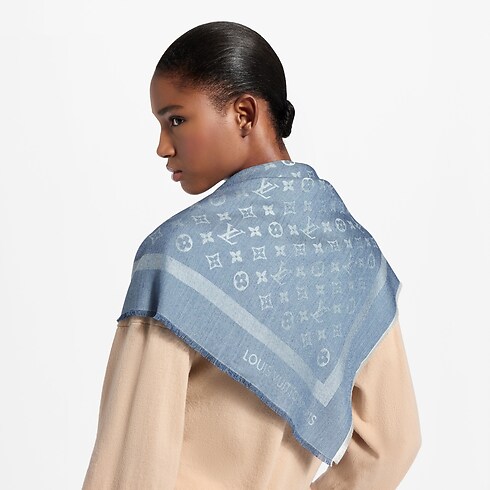 Monogram Denim Shawl S00 in Women's Accessories Shawls collections by Louis Vuitton (Product zoom)