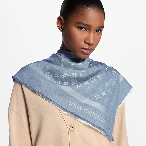 Monogram Denim Shawl S00 in Women's Accessories Shawls collections by Louis Vuitton (Product zoom)