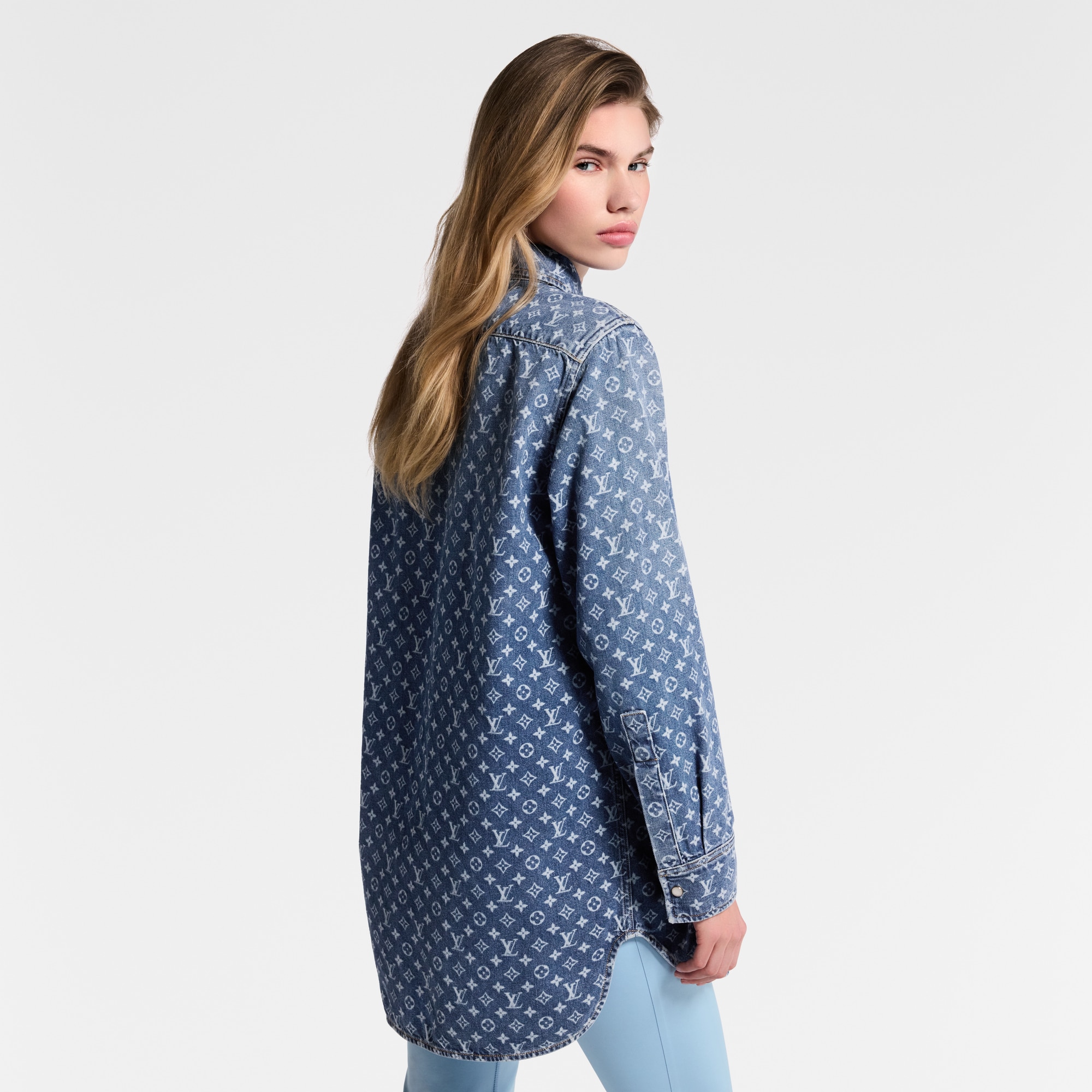 Monogram Denim Shirt  in Women
