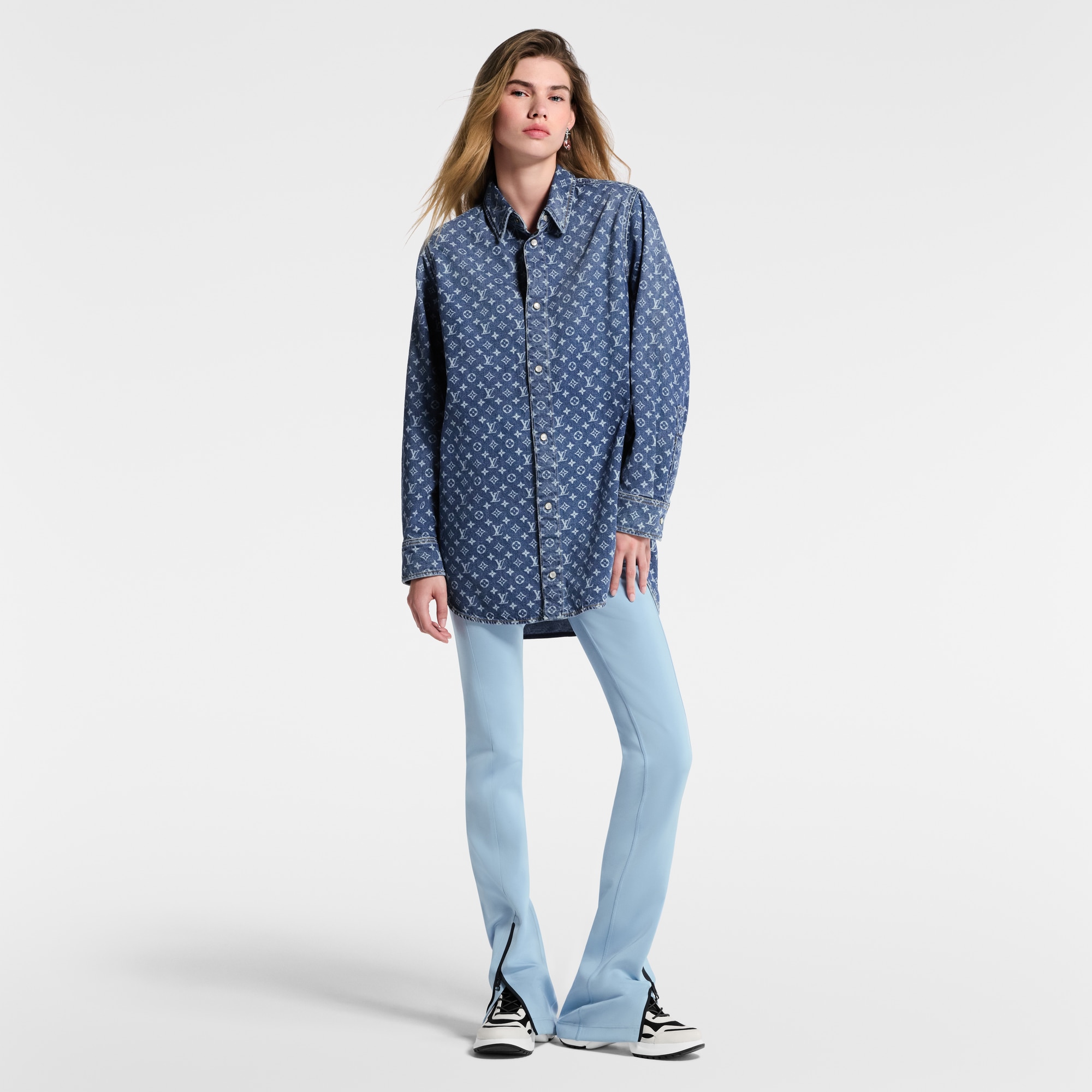 Monogram Denim Shirt  in Women