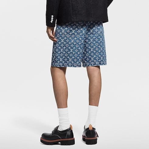 Monogram Denim Shorts in Men's Ready to Wear Denim collections by Louis Vuitton (Product zoom)