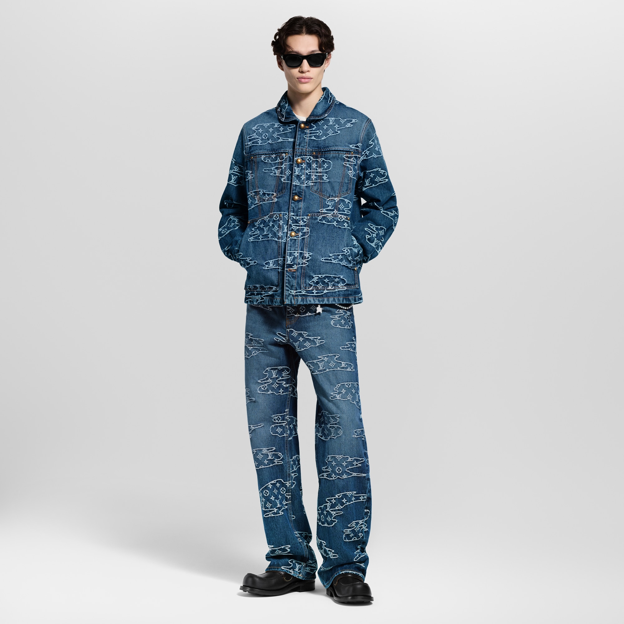 Monogram Denim Skate Pants  in Men